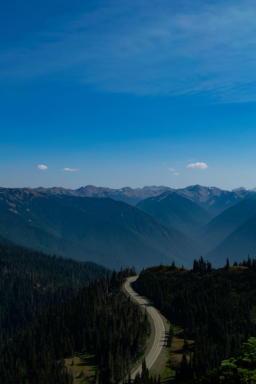 View from the top of Hurricane Ridge in Olympic National Park