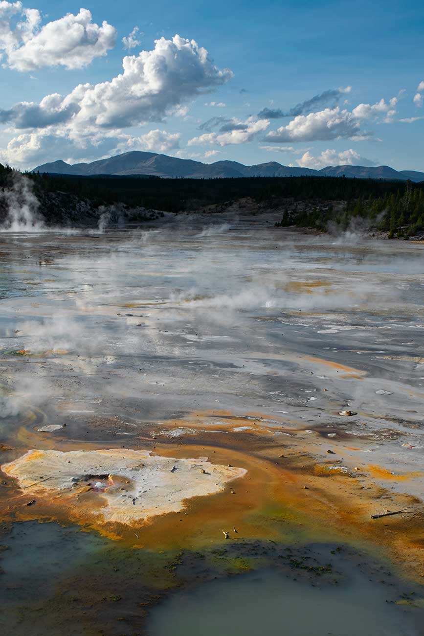 Colorful hot springs in Yellowstone National Park